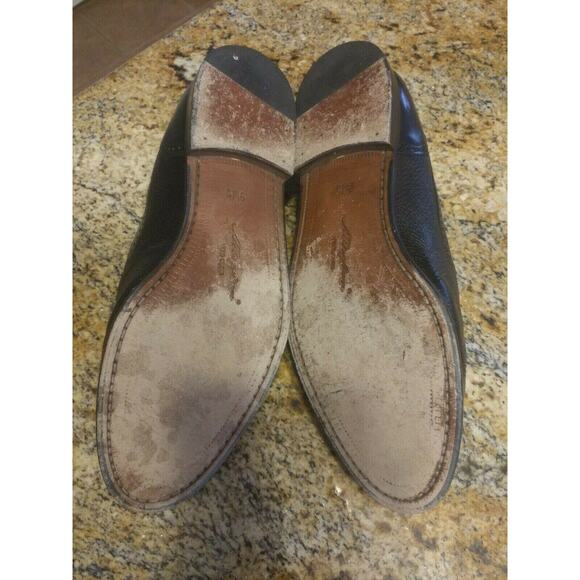 MEZLAN HAVANA MENS TASSLE LOAFER DRESS SHOES SIZE 9.5 M CAP TOE LEATHER BLACK - Picture 5 of 12